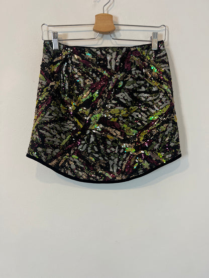 ZARA. Falda corta lentejuelas