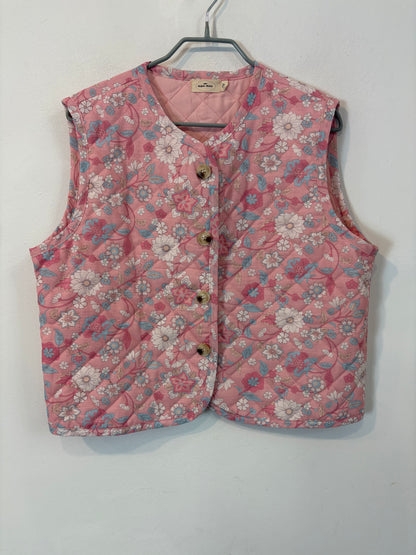 ATELIER EVÉNE Paris. Chaleco textura rosa estampado