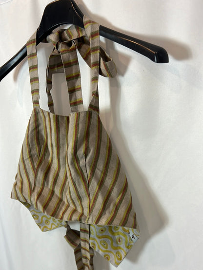 ROMUALDA. Reversible printed linen crop top. TS