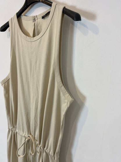 ZARA . Mono largo beige algodón. T L (M)