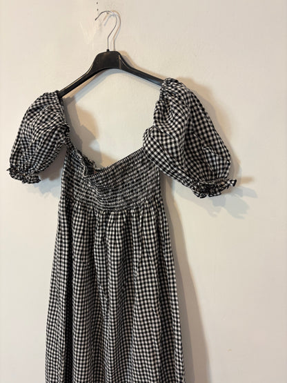 Vestido midi vichy detalle mangas