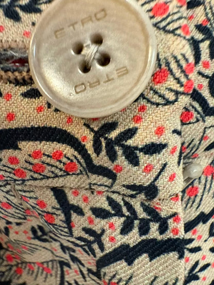 ETRO. Pantalón pinzas marrón fluido