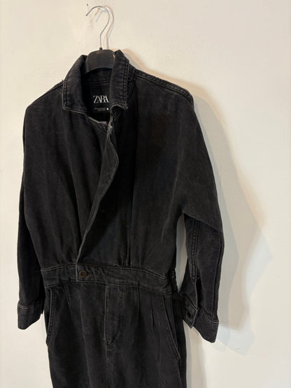ZARA. Mono largo denim solapa