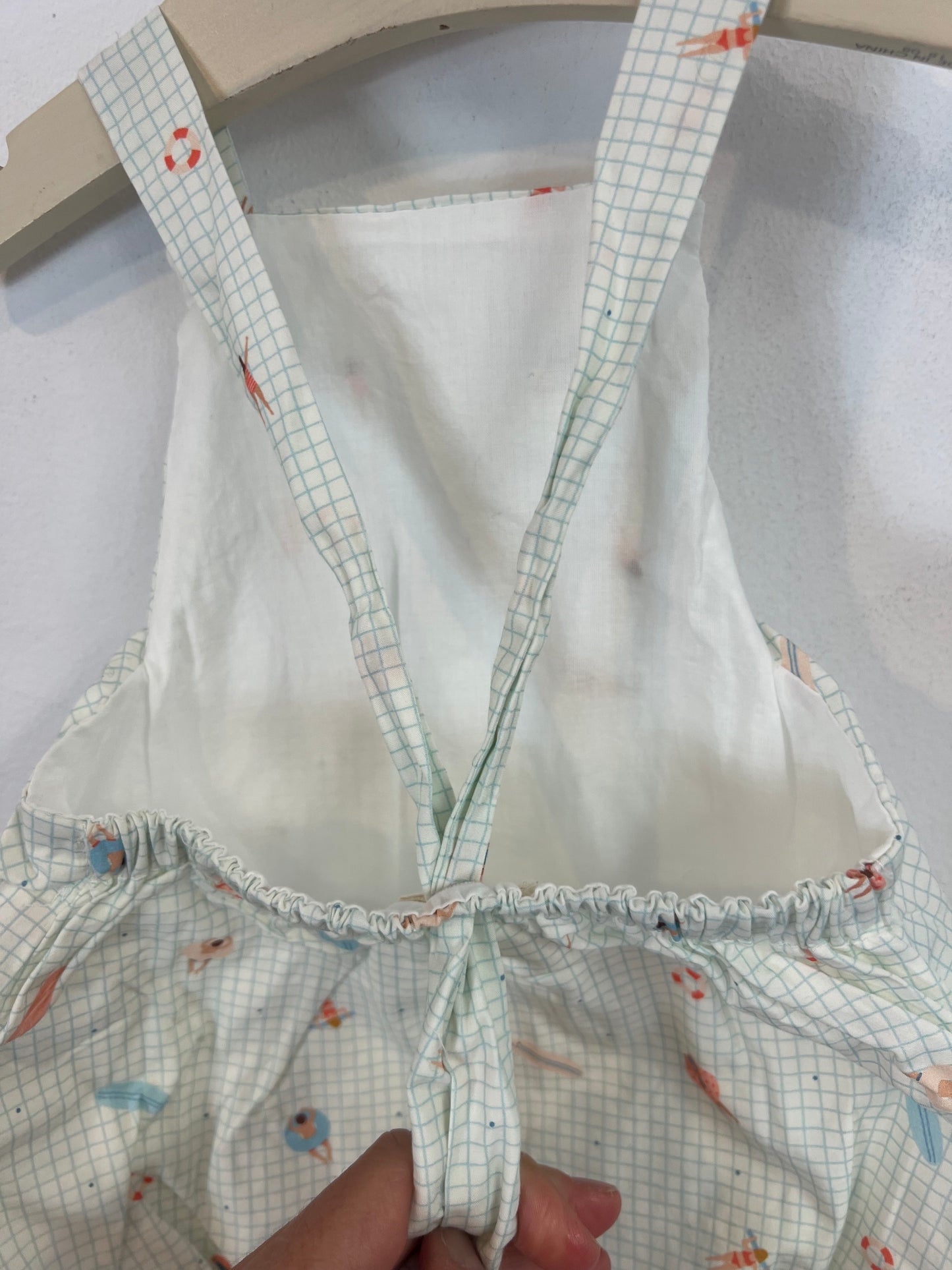 MI CANESÚ. Ranita cuadros bañista T.6 meses