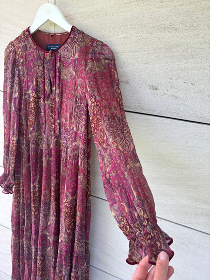 LLOYD´S. Vestido largo vaporoso estampado