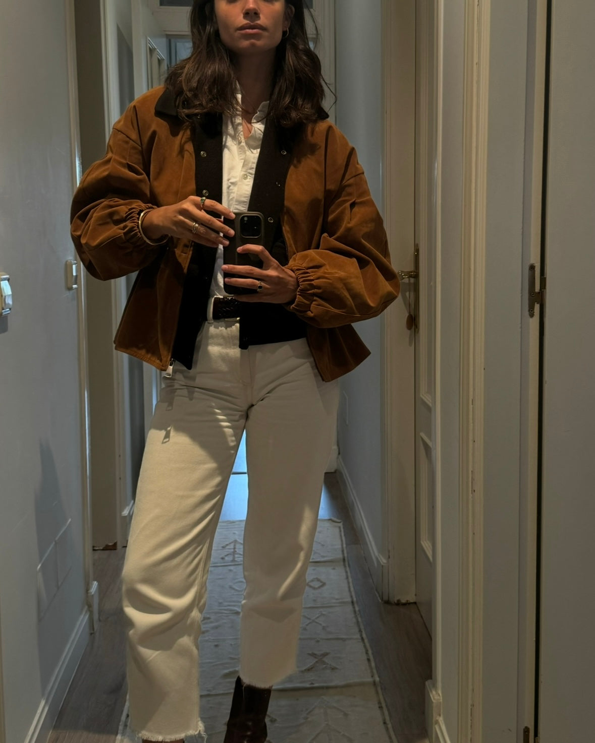 MASSIMO DUTTI. Pantalón Blanco denim T.36