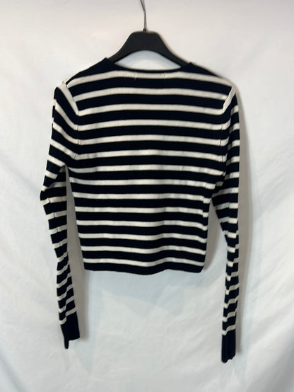 ZARA. Jersey cortito rayas T.m