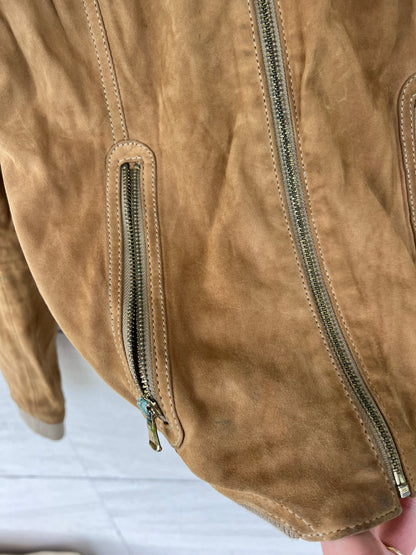 MASSIMO DUTTI. Vintage leather jacket TM (Tara)