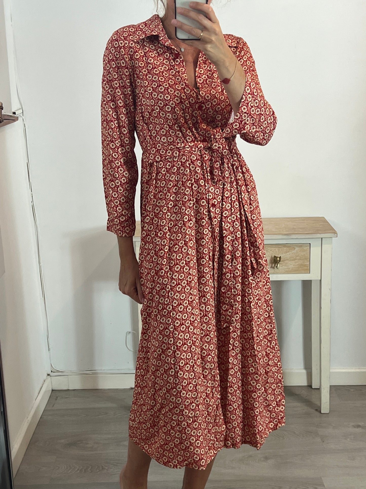 LA COMET. vestido/kimono flores T.m/l