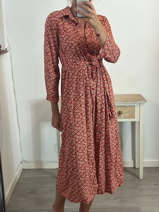 LA COMET. vestido/kimono flores T.m/l