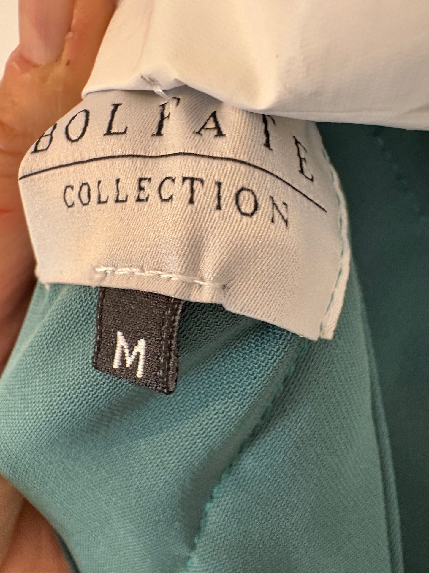 BOLFATE. Vestido midi escote volante