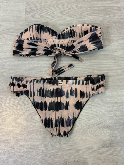 TCN. Bikini estampado rosa empolvado