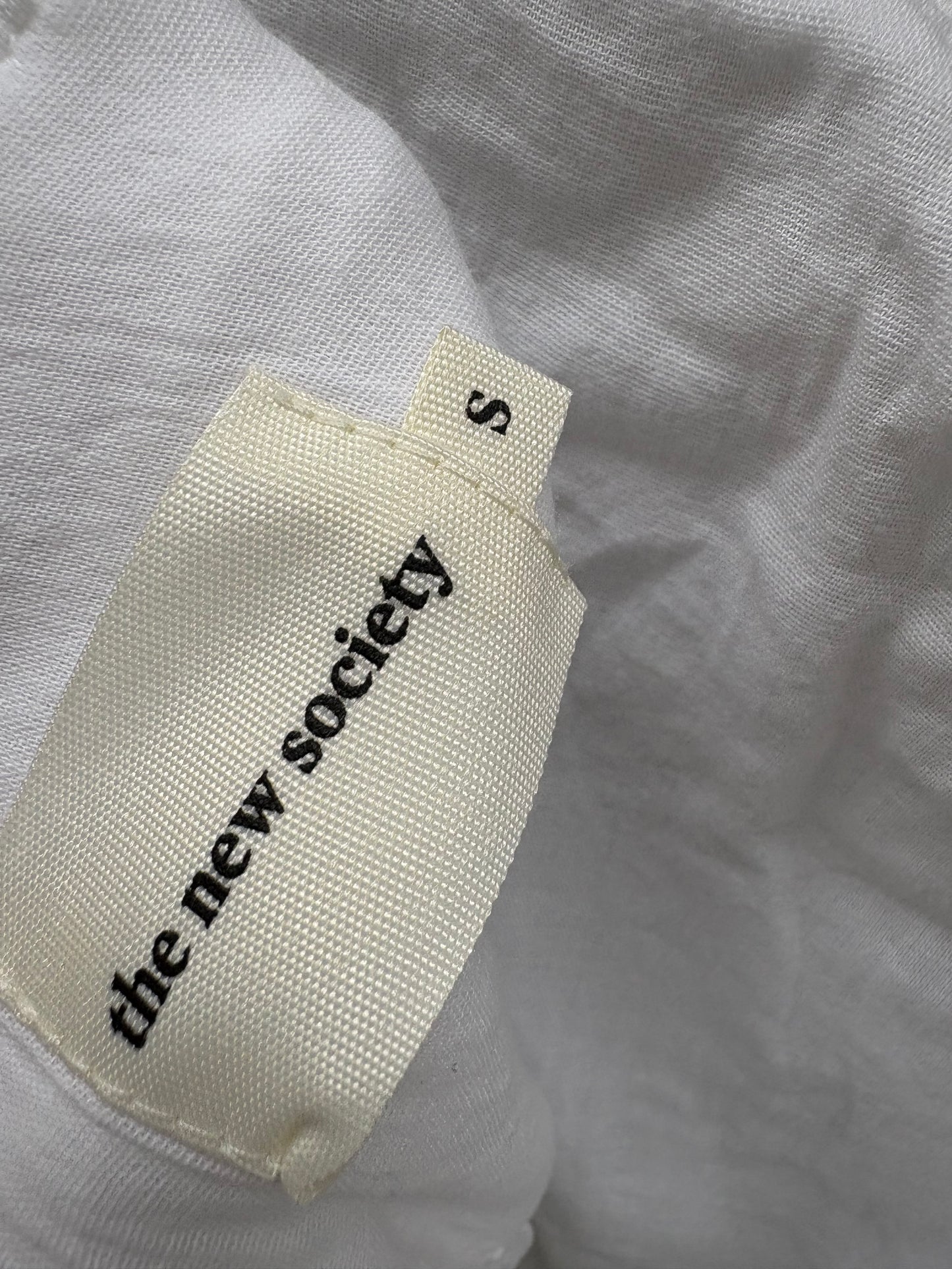 THE NEW SOCIETY. Vestido largo  blanco lino