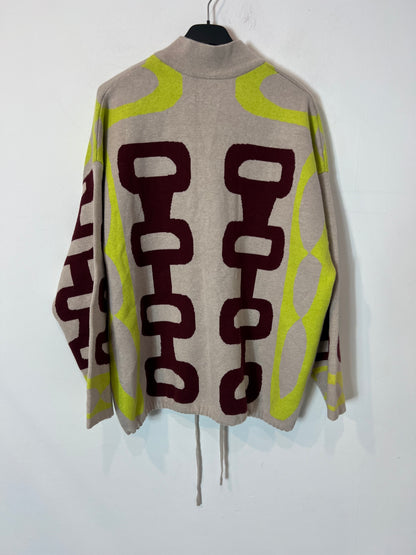 PARFOIS. Chaqueta punto estampada. TU(M)