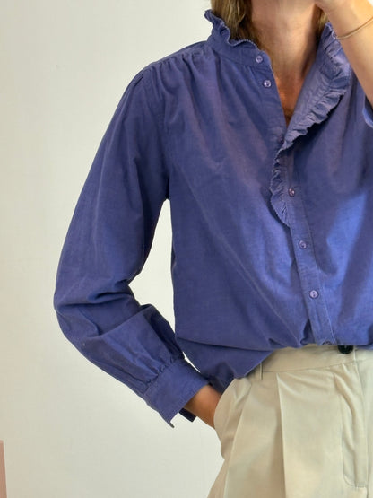 MAISON 123. Blusa morada textura