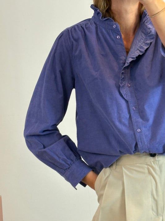 MAISON 123. Blusa morada textura