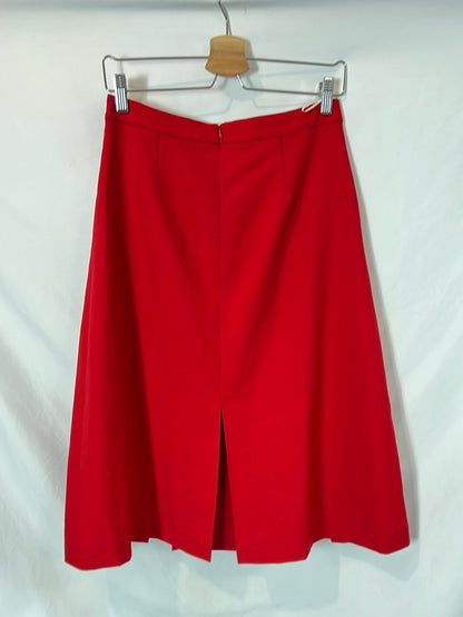 MARNI. Red pleated midi skirt. Size 36