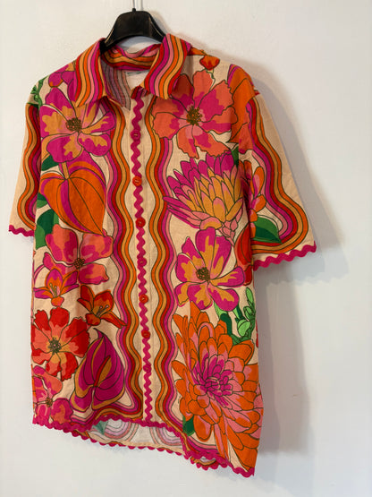 FARM RIO. Conjunto estampado fucsia