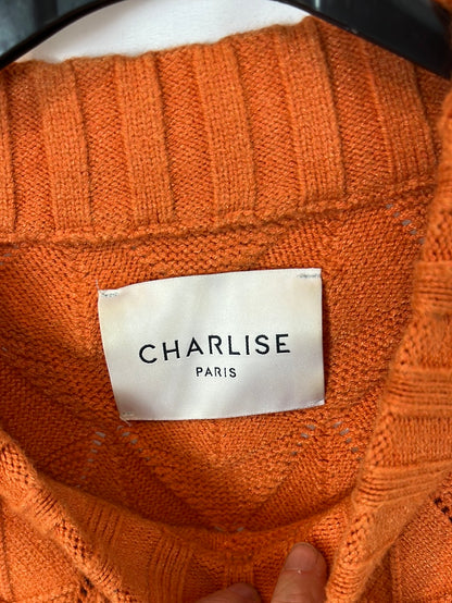 CHARLISE. Jersey naranja rombos T.s