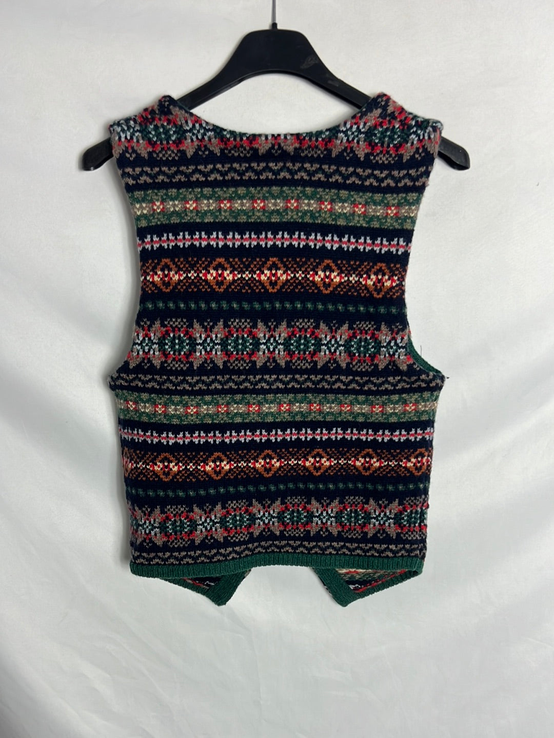 ZARA. Chaleco punto colores. T S