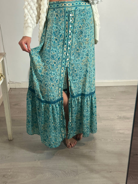 LETIZ. Falda midi flores TU(m)