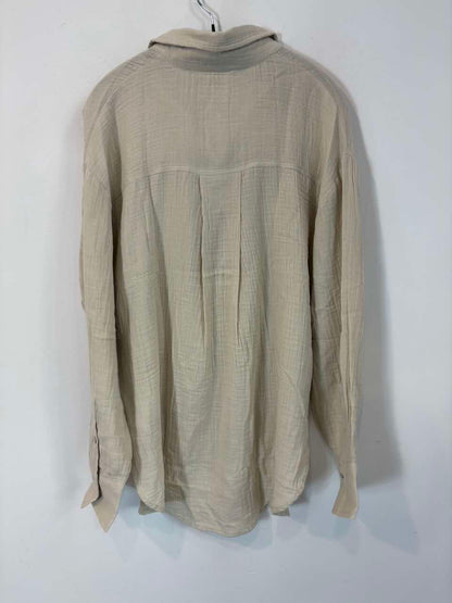 MANGO. Total look beige algodón
