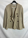 &OTHERSTORIES. Chaqueta lino beige oscuro. T S