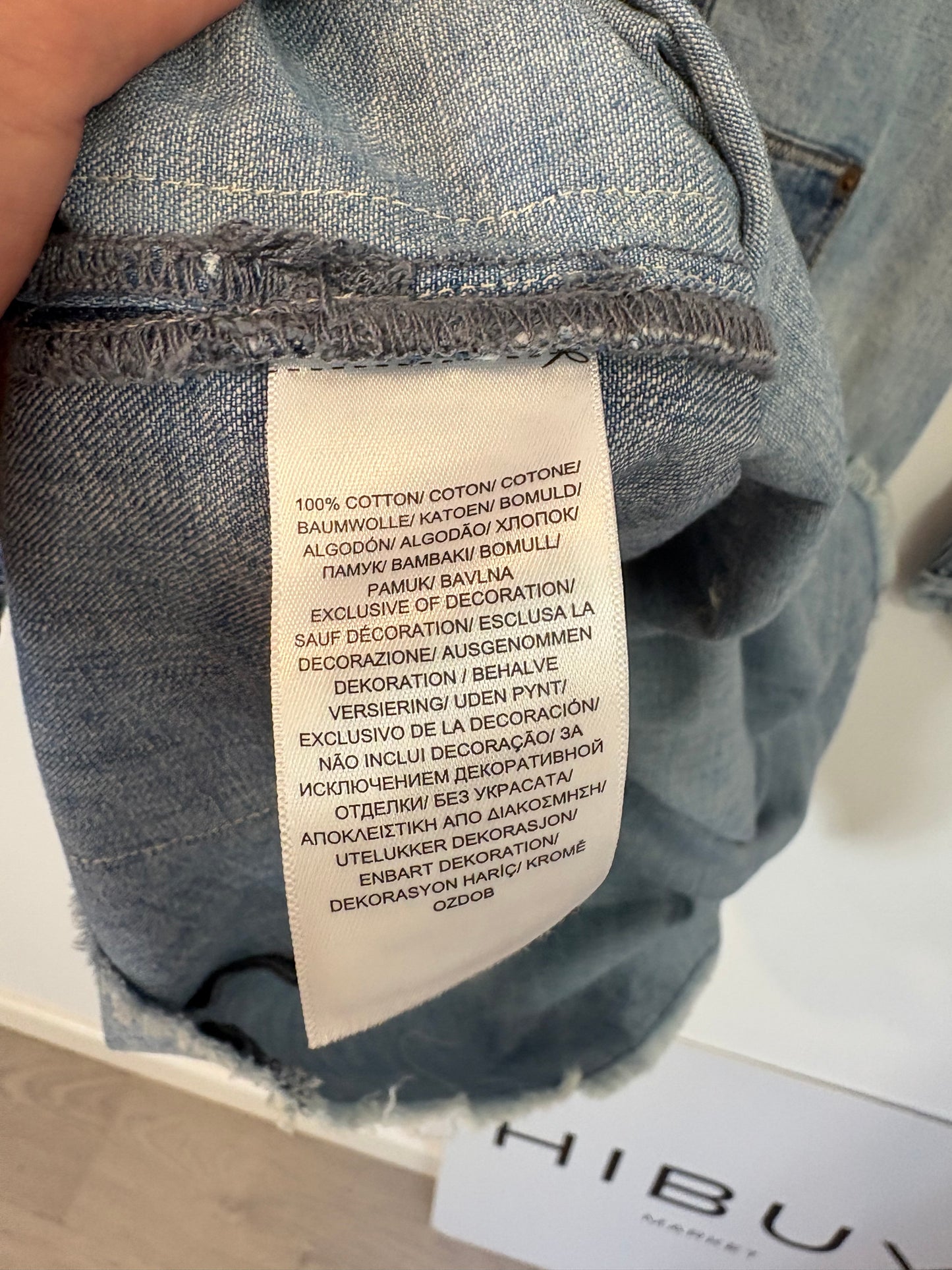 POLO RALPH LAUREN. Vestido corto denim parches. T M