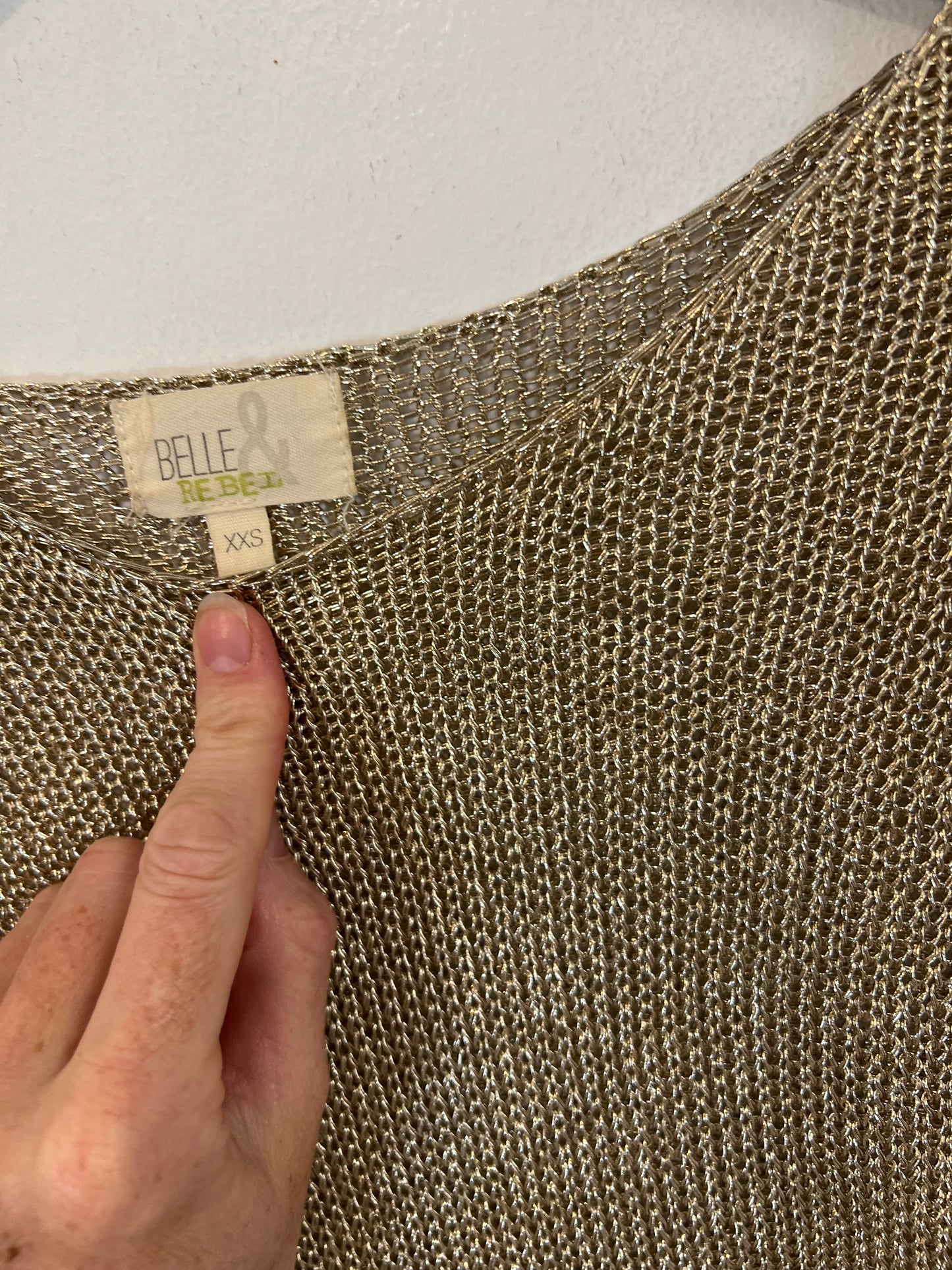 BELLE&REBEL. Top punto dorado T.xxs