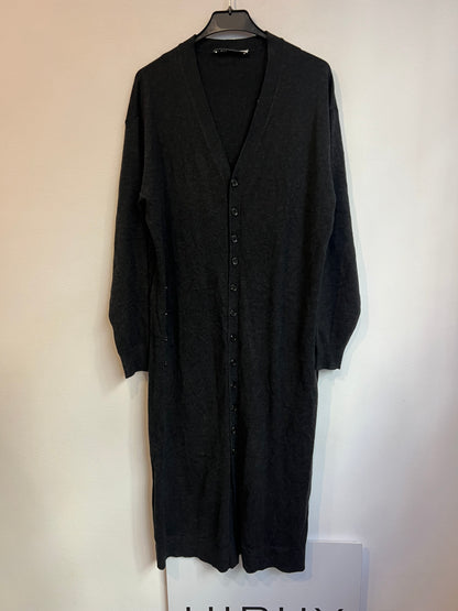 ZARA. Charcoal gray knit cardigan/dress. TS