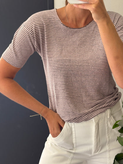 ISABEL MARANT ETOILÉ. Camiseta rayas lino T.s