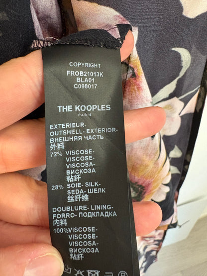 THE KOOPLES. Vestido largo flores con seda