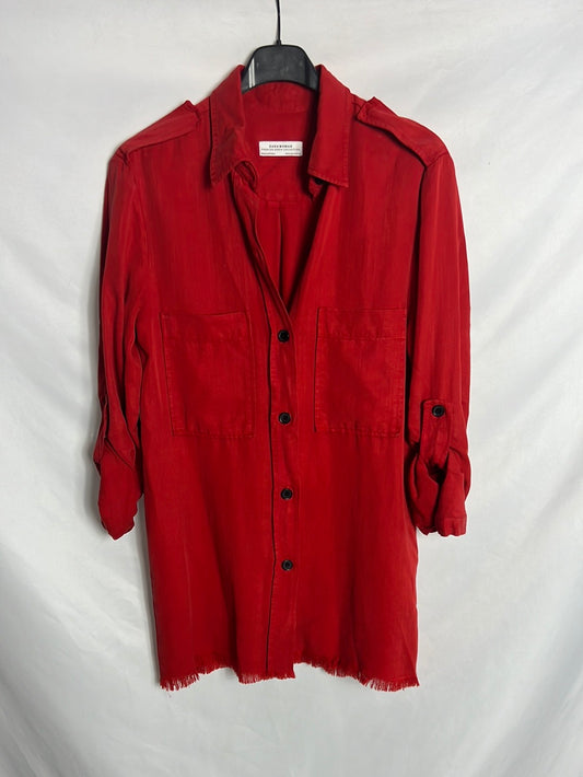 ZARA. Red overshirt with pockets. TS