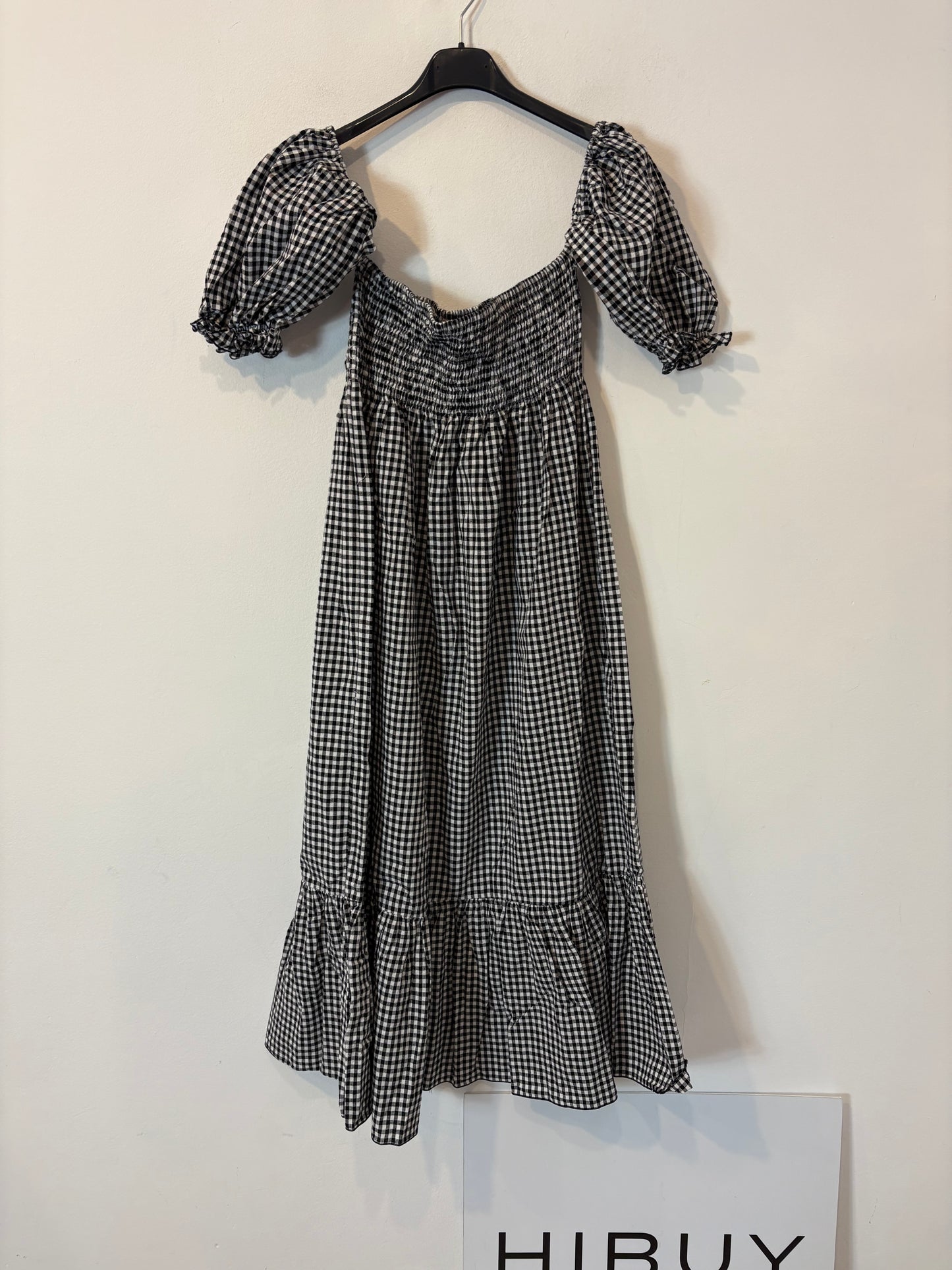 Vestido midi vichy detalle mangas