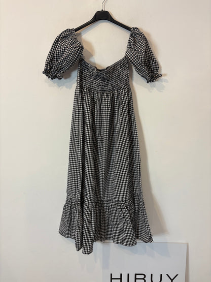 Vestido midi vichy detalle mangas