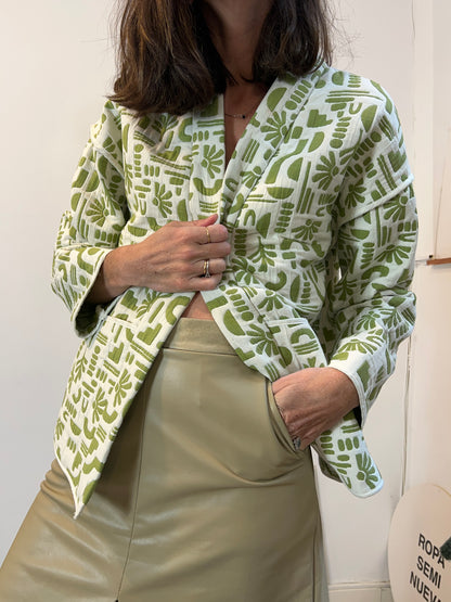 ZARA. Chaqueta bicolor textura