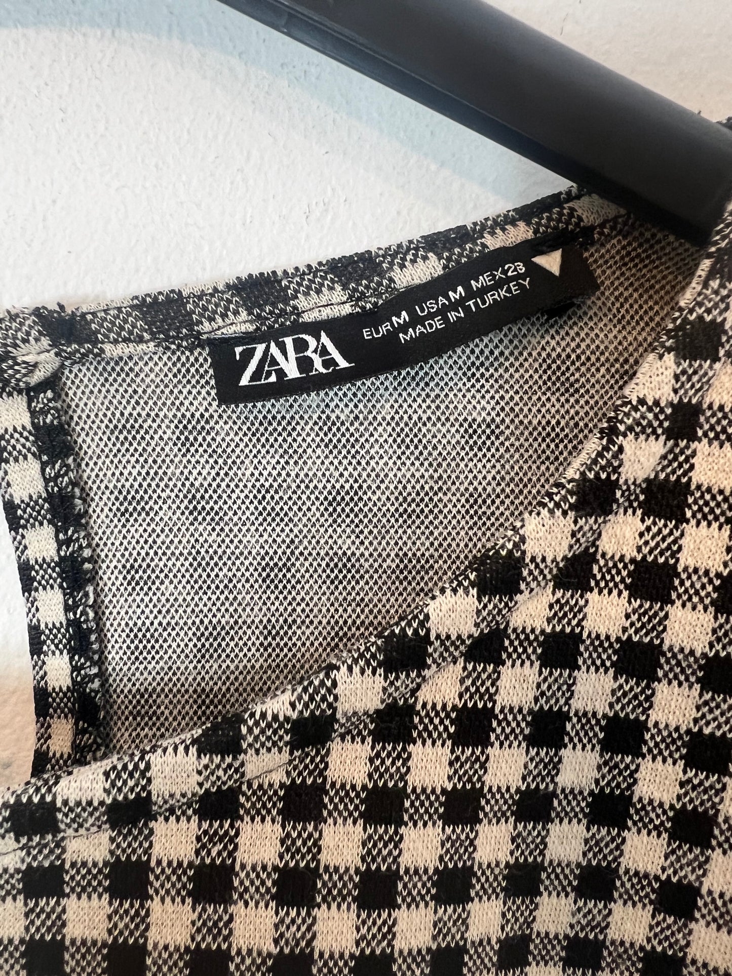 ZARA. Vestido cuadros vichy. T M
