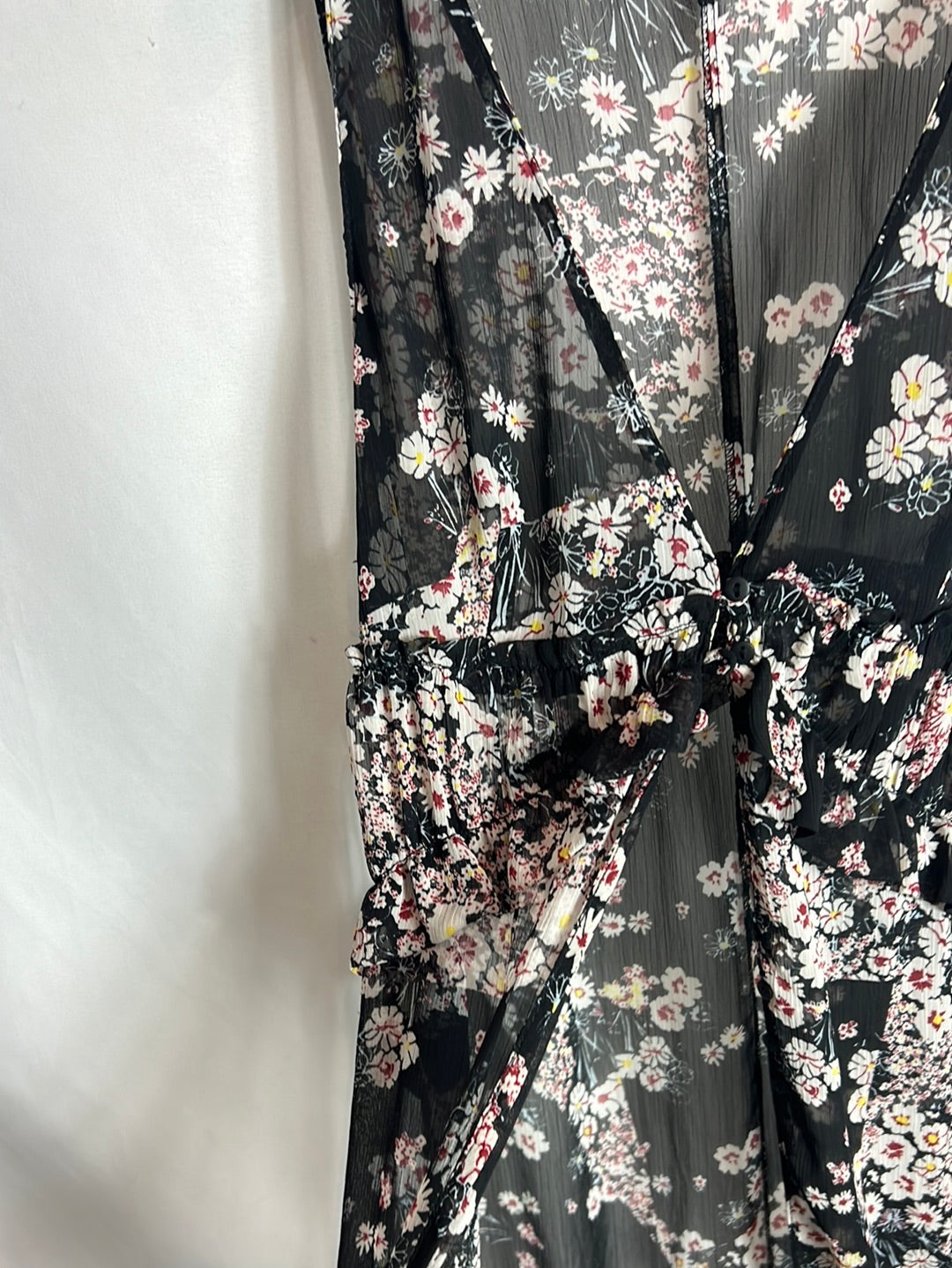 OTRAS. Kimono largo negro semitransparente . T S/M