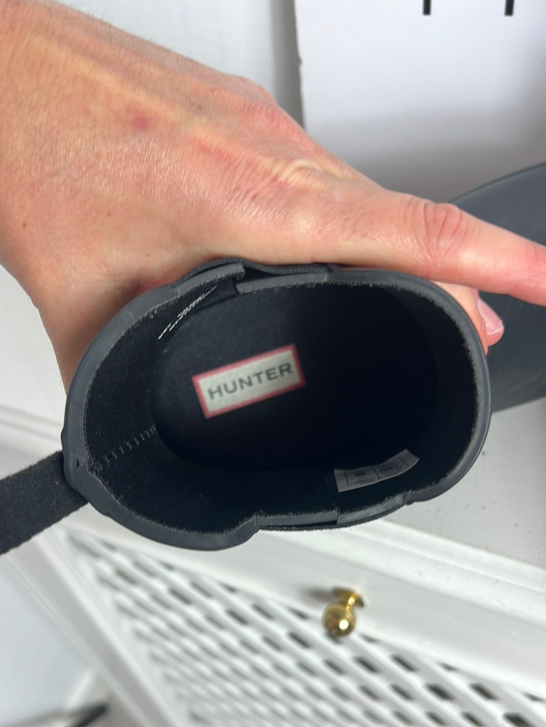 HUNTER. Botines lluvia negros. T 40/41