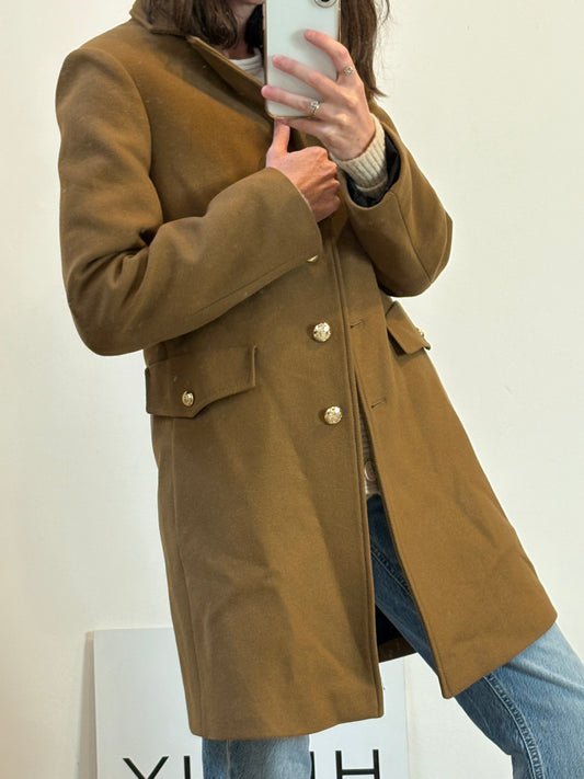 ZARA. Abrigo marrón lana