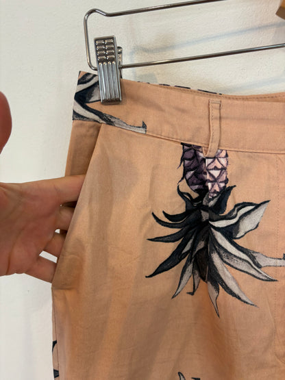 MANGO. Pantalón estampado piñas, T M