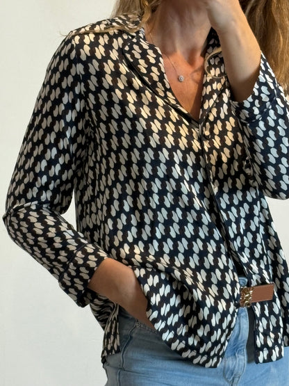 ZARA. Black stretch knit top. TL