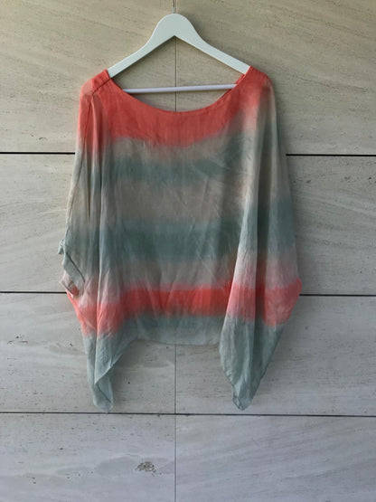 CHERRIES. Flowy purple top. Size XL