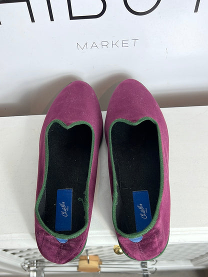 CHATELLES PARIS. Zapato plano terciopelo. T 38