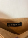 SHEIN. Top camel canalé T.s