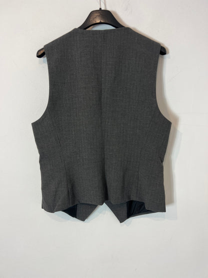 ZARA. Chaleco gris rayas T.m
