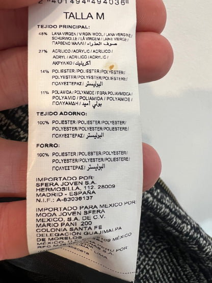 SFERA. Chaqueta  negra jaspeada con lana. T M