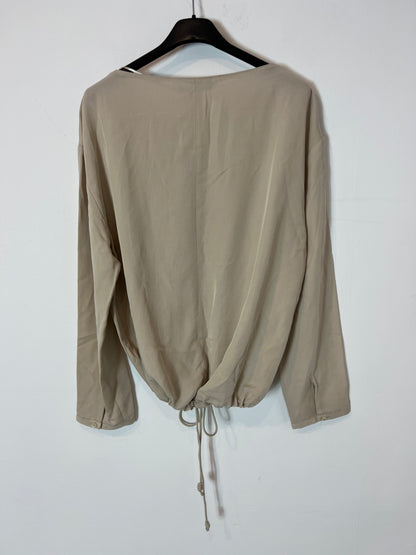 ZARA Flowy beige blouse T.xs