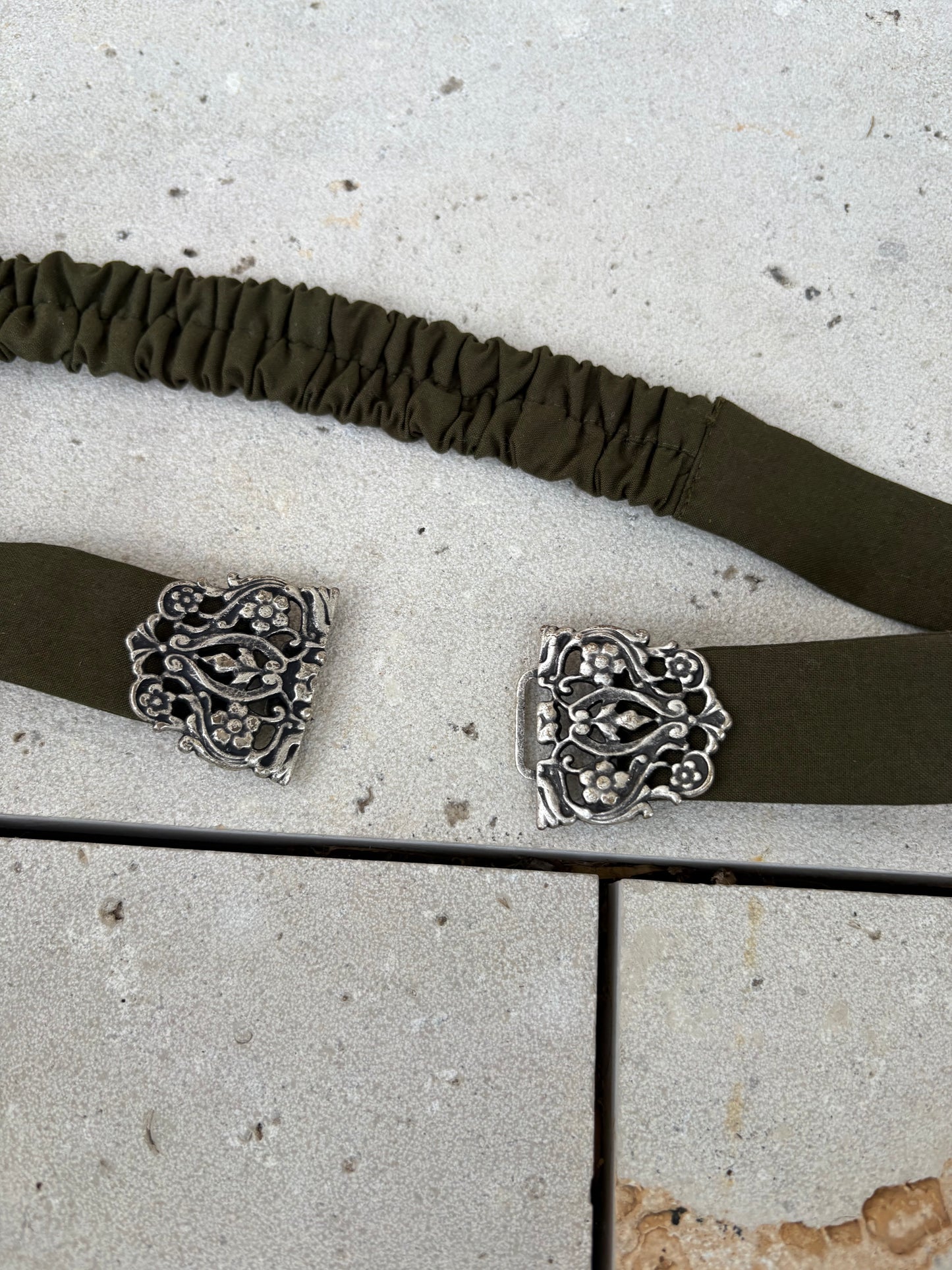 OTHER. Fabric belt with clasp closure. Size 34