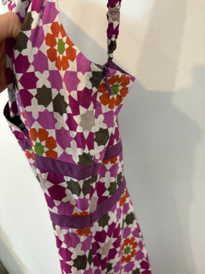 TRUCO. Vestido largo estampado geométrico